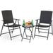 Rattan Patio Bistro Set 3 Pieces Folding Outdoor Patio Wicker Bistro Set Patio Table And Chairs Set For Garden Backyard Lawn Porch Poolside And Balcony Rattan Style