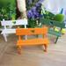 Anvazise Decorative Dollhouse Bench Exquisite Wood Patio Lawn Fairy Garden Bench Home Decor Yellow One Size
