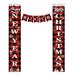 3 Pieces Christmas Banner Decorations Set Merry Christmas Happy New Year Banner Garland Red Buffalo Check Plaid Porch Signs Xmas Hanging Banners for Home Indoor Outdoor Yard Wall Apartment Party