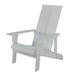 iPatio Outdoor Slat Back Plastic Wood Adirondack Chair: Durable Weather Resistant Patio Chair for Decks Backyards Lawns Poolside Beaches White