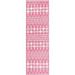 Unique Loom Outdoor Trellis Collection Area Rug Magenta 2 11 x 10 0 Runner