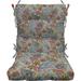 Indoor Outdoor Tufted Back Chair Cushion Choose Color (Thin Line Paisley)