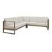 Linon Hedley Outdoor Loveseat with Right-Side Armrest Natural/Beige