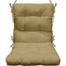 Indoor Outdoor Tufted High Back Chair Cushion Choose Color (Tan)