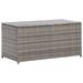 Dcenta Garden Storage Box Gray Poly Rattan Deck Box Storage Container with Lining Tool Organizer for Patio Lawn Backyard Outdoor Furniture 39.4 x 19.7 x19.7 Inches (W x D x H)