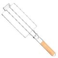 Waroomhouse Sausage Barbecue Net 304 Stainless Steel BBQ Corn Grilling Rack Foldable Portable BBQ Tool Easy-to-Clean Barbecue Net Tool for Outdoor Cooking