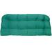 Indoor Outdoor Tufted Love Seat Wicker Cushion Patio Weather Resistant ~ Choose Color Size (Cancun Blue Green 41 X 19 )