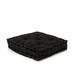 REDEARTH Velvet Floor Pillows-Premium Rayon Cotton Velvet Washable Plush Extra Soft Square seat Cushion with Handle for Dining Patio Office Outdoor Hardwood Floor 18x18x4; Black Single Pack