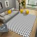 Plaid Rug Black And White Checkered Area Rug Indoor Outdoor Rugs Carpet For Patio Living Room Dining Room Bedroom 4 x 6