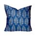 HomeRoots 410091 22 x 4 x 22 in. Blue & White Blown Seam Tropical Throw Indoor & Outdoor Pillow