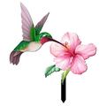 NUOLUX Acrylic Garden Hummingbird Flower Stake Garden Stake Hummingbird Flower Stake