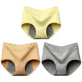 PMUYBHF Tummy Control Underwear For Women Briefs Women S 3Pc Menstrual Underwear For Women Lace Panties Briefs Mid Waist Briefs Lace Women S Underwear 11.99
