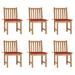 vidaXL 1/2/4/6/8x Solid Wood Teak Patio Chairs with Cushions Multi Colors