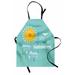 Saying Apron Weather Elements Sun Clouds Rain and You are My Sunshine Lettering Unisex Kitchen Bib with Adjustable Neck for Cooking Gardening Adult Size Pale Blue Pale Blue by Ambesonne