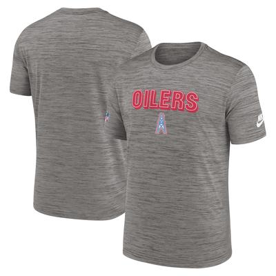 Tennessee Titans Oilers Throwback Sideline Alternate Performance-T-Shirt für Herren, Heather Charcoal Image