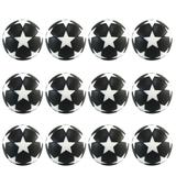 12pcs Table Soccer Footballs Replacement Balls Interesting Mini Tabletop Soccer Game Ball Accessory for Home Outdoor Outside (White and Black)