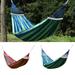 SPRING PARK Portable Durable Hammock Canvas Single Hammock with Storage Bag for Patio Porch Garden Backyard Lounging Outdoor/ Indoor Stripe Hammock