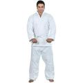 Woldorf USA Single Weave Jiu Jitsu Kimono White No Logo Size 04 Martial Arts Training Uniforms Pre-Shrunk Ultra Light Weight Uniforms Soft Fabric