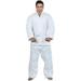 Woldorf USA Single Weave Jiu Jitsu Kimono White No Logo Size 04 Martial Arts Training Uniforms Pre-Shrunk Ultra Light Weight Uniforms Soft Fabric