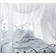 four post mosquito net for bed canopy-fits all beds queen king california king beds-indoor & outdoor use-great for hammock mosquito net and daybed canopy bed curtains-76 x86 x96 -silver