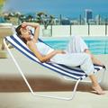 RKZDSR Outdoor Beach Chair Lounge Chair Portable Foldable Lunch Bed Camping Camping Chair Leisure Chair Free Storage Bag 45% Off 38.6in