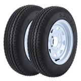 CREATIVE HOBBIES 2 Pack 5.30-12 5.30x12 530-12 5.30-12 Trailer Tires with 12 Rims 5 Lug on 4.5 Load C 6PR