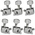 6 Pieces Guitar String Tuning Pegs Semi-closed Tuning Machine Machine Heads Tuners for Electric Guitar Acoustic Guitar(3 Left + 3 Right Silver)