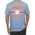 Wild Bobby City of San Francisco Baseball Fantasy Fan Sports Men s T-Shirt Light Blue 3X-Large