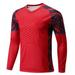 inhzoy Kids Youth Padded Goalkeeper Jersey Football Long Sleeve Goalie Shirts Red 26