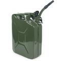 MIDUO 5 Gallon 20L Gas Can Steel Oil Army Army Backup Metal Steel Tank Emergency Backup Green