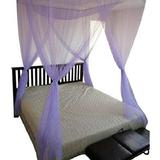 four post mosquito net for bed canopy-fits all beds queen king california king beds-indoor & outdoor use-great for hammock mosquito net and daybed canopy bed curtains-76 x86 x96 -purple