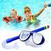 Professional Kids Snorkel Set Dry Top Snorkel Mask Anti-Leak for Youth Junior Child Anti-Fog Snorkeling Gear Free Breathing Tempered Glass Swimming Diving Scuba Goggles 180 Degree