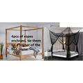 Four Post Mosquito Net For Bed Canopy-Fits All Beds Queen King California King Beds-Indoor & Outdoor Use-Great For Hammock Mosquito Net And Daybed Canopy Bed Curtains-76 X86 X96 -Seagreen