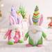 2pcs Easter Bunny Gnomes Doll Faceless Gnome Plush Dwarf Elf Dolls Knitted Doll Pendants Kids Gift Easter Rabbit Ornaments