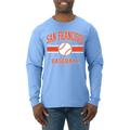 Wild Bobby City of San Francisco Baseball Fantasy Fan Sports Men s Long Sleeve T-Shirt Light Blue XX-Large