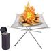 Portable Brazier Outdoor Brazier With Carrying Bag Foldable Mesh Outdoor Wood Burning Steel Grill And Stainless Steel Picnic Brazier Suitable For Backyard Campfire courtyard camping trip