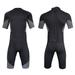 Eccomum Mens Short Wetsuit 3mm Neoprene Full Body Diving Suit Back Zip Wetsuit for Diving Snorkeling Surfing Swimming Rafting Kayaking Paddling
