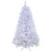 7.5ft Pre-lit Artificial Millville White Hinged Tree with PowerConnect™, 550 Dual Color® LED Lights-UL - 7.5 ft