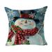 Fnochy Clearance Christmas Cushion Cover Indoor Christmas Decor Christmas Pillow Cushion Pillow Case Christmas Snowflake Santa Claus Home Decorative Linen Cushion C