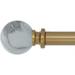 3/4 diameter single window curtain rod white marble ball finial 48-inch to 84-inch adjustable royal