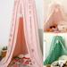 Soft Bed Canopy for Girls Princess Hanging Dome Tent with Hook and Sticker Decorative Mosquito Net Bed Curtain Beddingï¼ˆpinkï¼‰