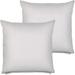 2 Pack Pillow Insert 32X32 Hypoallergenic Square Form Sham Stuffer Standard White Polyester Decorative Euro Throw Pillow Inserts For Sofa Bed - Made In (Set Of 2) - Machine Washable And Dry