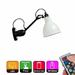 FSLiving Battery Operated Wall Sconces Wireless Black&White Metal Shade Wall Lamp Industrial Adjust Up and Down Design E26 Base LED Nightstand Wall Light Fixture for Loft Corrider Entrance - 1 Light