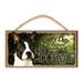 Every Day is Better With A Boston Terrier (garden scene) Wooden Sign / Plaque featuring the Art of S. Rogers
