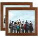 18x22 inch brown picture frame 2 - pack this 1.5 inch wood poster frame is walnut comes with 060 plexi glass (frame_pack_2_0066-80206-ywal-18x22)