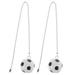 2pcs Ceiling Fan Pull Chains Creative Football Fan Pull Chain Fan Pull Chain Extension