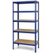 Gymax 72 Steel 5-tier Garage Shelf Metal Storage Adjustable Unit Blue