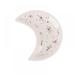 Moon Shape Jewelry Dish Organizer Small Decorative Trinket Dish Accent Tray for Vanity Dessert Plate (Dot White)