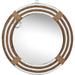 Hind Handicrafts Round Wrapped Rope Wall Mirror - Maritime Accentuated - Rustic Accent Mirror For Bathroom Entry Dining Room & Living Room (18 x 18 Rope - 3)