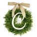 New Year Reset! Dvkptbk Green Simulation Leaf Wreath 26 Letters Leaf Bow Hanging Decoration Home Front Door Decoration